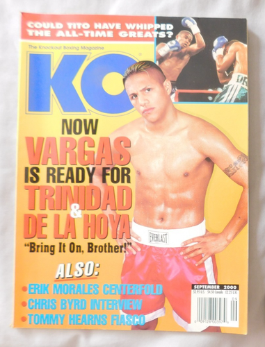Fernando Vargas September 2000 KO Boxing Magazine Erik Morales