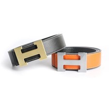 Belt Men Top Quality Genuine Luxury Leather Belts Buckle H for Jeans Waistband