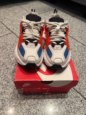 Nike M2K Tekno Sneaker Chunky Dad Shoes Retro Runner   Weiß Orange Blau Gr. 37,5