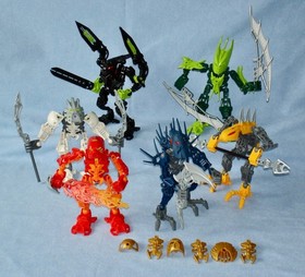 Lego Bionicle STARS (7116 - 7138) with GOLD TOKENS Manuals & CANISTERS Complete