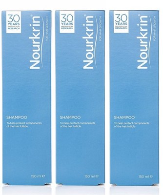 3x Nourkrin Shampoo zur Behandlung von Haarausfall (3er Pack) Neu verpackt für Haarwachstum