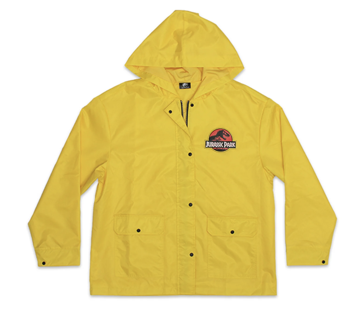 Universal Studios Jurassic Park Logo Rain Jacket Yellow Coat XL