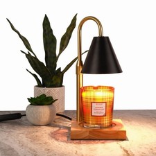 Mikasa, Plug-In Candle Lamp Warmer Metal Stand - Black w/ Gold - New Sealed