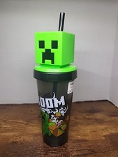 Minecraft 18 Oz. Zak Cup With 3D Lid And Straw New