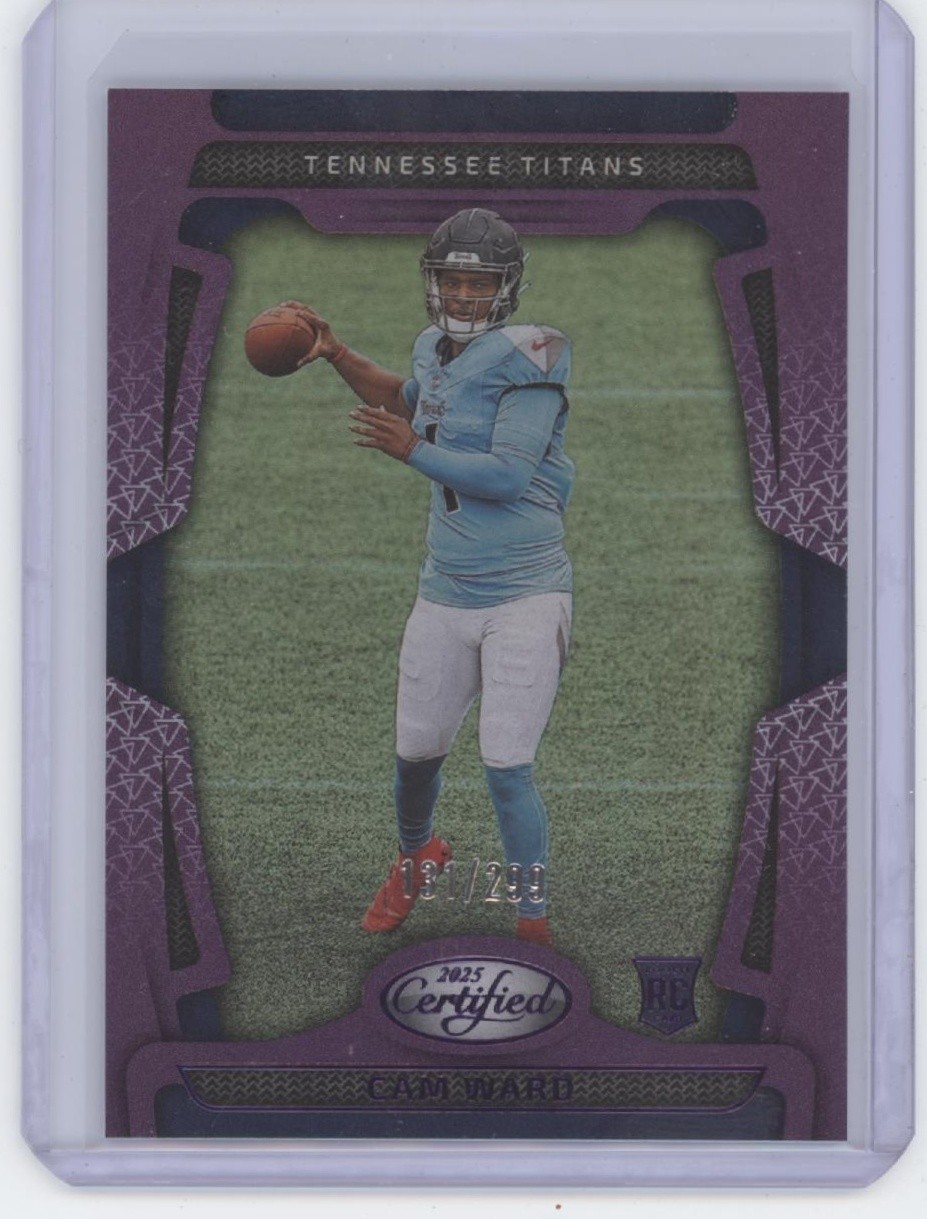 2025 Certified Football #200 Cam Ward /299 RC Purple