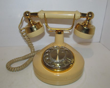 Vintage Western Electric French Princess Style Rotary Telephone Cream  Gold