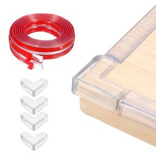 6.6ft 2M x 0.6" 15MM Clear Furniture Corner Guard with 4 Corners Guards