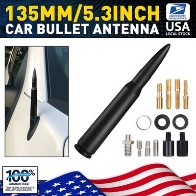 Black 5.3inch Car Bullet Antenna Radio FM Antena For Volkswagen Golf 2000-2006
