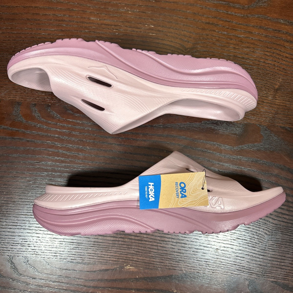 Hoka Ora Slide 3 Unisex Recovery Mauve two Shades Size  display picture 2