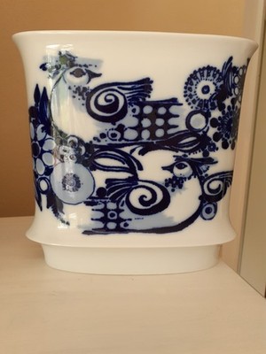 Ovale  Porzellan Vase von Rosenthal, 60er Jahre, seltenes Stück