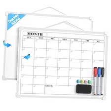 Monthly Calendar Dry Erase Board for Wall, 16"x12" Monthly Calendar Whiteboard