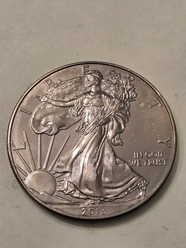 2013 American Silver Eagle BU 1 oz TONED