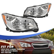 Autonexus Fit 2014-2016 Subaru Forester Halogen Chrome Headlights Leftright Set