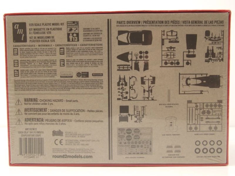 Plymouth Coupè 1941 Coca Cola Modellino Auto Kit Costruzione Plastica 1:25 AMT - Immagine 2 di 4