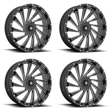 Set 4 Msa Offroad M46 Blade 20x7 4x137 Gloss Black Milled Wheels 20 0mm Rims