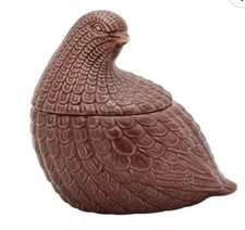 Bee & Willow Quail Candy Dish Fine Crafted Pottery Thanksgiving Decor Brand New