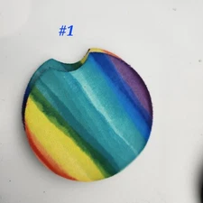 Set Of 2 Custom Made Neoprene Car Coasters