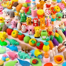 100 Pack Animal Erasers for Kids Bulk Pull Apart 3D Puzzle Erasers Classroom ...