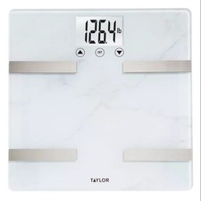 Taylor Digital Body Composition Bathroom Scale 11.8" Tempered Glass Platform