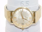 RARE OMEGA AUTOMATIC MEN'S WATCH~SEAMASTER DEVILLE~14K GOLD FILLED CAPS ON BAND