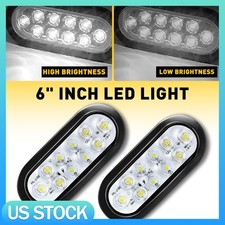 2x 6 Inch White 10 Led Trailer Truck Rear Reverse Back-up Tail Lights Lamps 12v 2x 6 Inch White 10 Led Trailer Truck Rear Reverse Back-up Tail Lights Lamps 12v