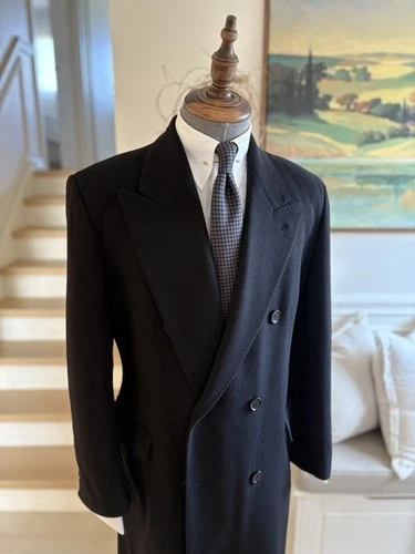 100% Cashmere Made In Italy Double Breasted Coat - product listing photo