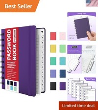 Password Book with Individual Alphabetical Tabs, 4" x 5.5" Small