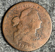 1798 Draped Bust Large Cent 2nd Hair Small "8" Coin Shown G-VG Features