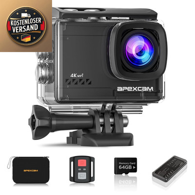 Apexcam M80Air 4K 60FPS 64MP Actioncam 8X Zoom