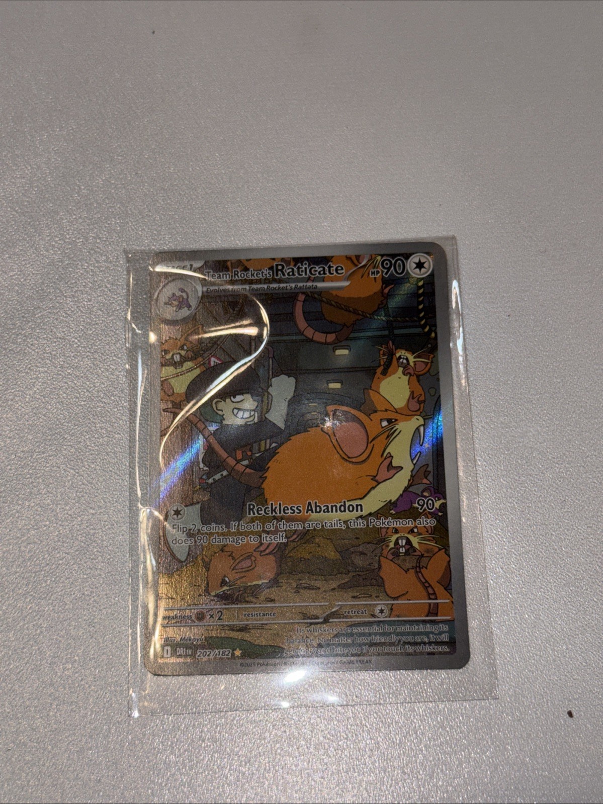 Pokémon TCG Team Rockets Raticate 202/182 Destined Rivals NM