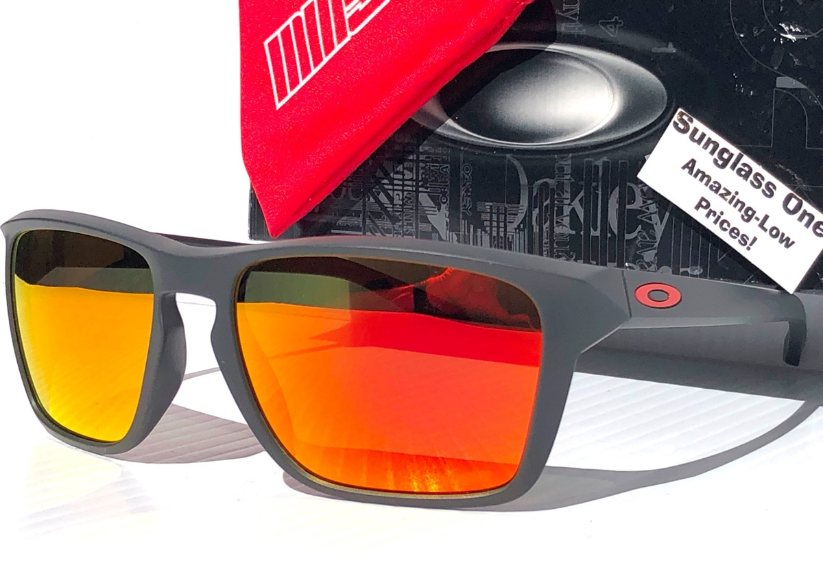 NEW Oakley SYLAS Matte Carbon MM93 PRIZM Ruby Mirror Lens Sunglass