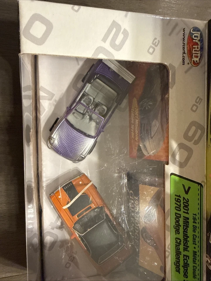 Joy Ride 1/64 fast & furious 2001 mitsubishi & 1970 dodge challenger NIB - Image 2 of 4