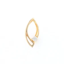 Marquise Open Swirl Slide Pendant with Diamond Accent