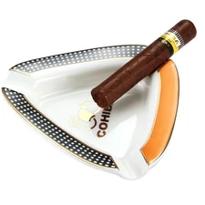 White Cigar Ashtray Holder Ceramic Holder Stand 3CT Outdoor Portable Gift Box