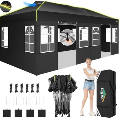 Faltpavillon 3x6  UV-beständig Partyzelt Zelt mit Seitenteilen