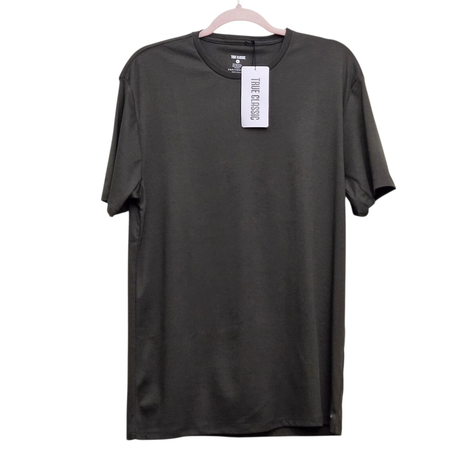 True Classic T-Shirt Mens Medium Olive Green Grove Pima Cotton Crew Neck Tee