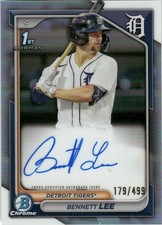 Bennett Lee Auto /499 2024 1st Bowman Chrome Prospect Refractor #CPA-BL Detroit