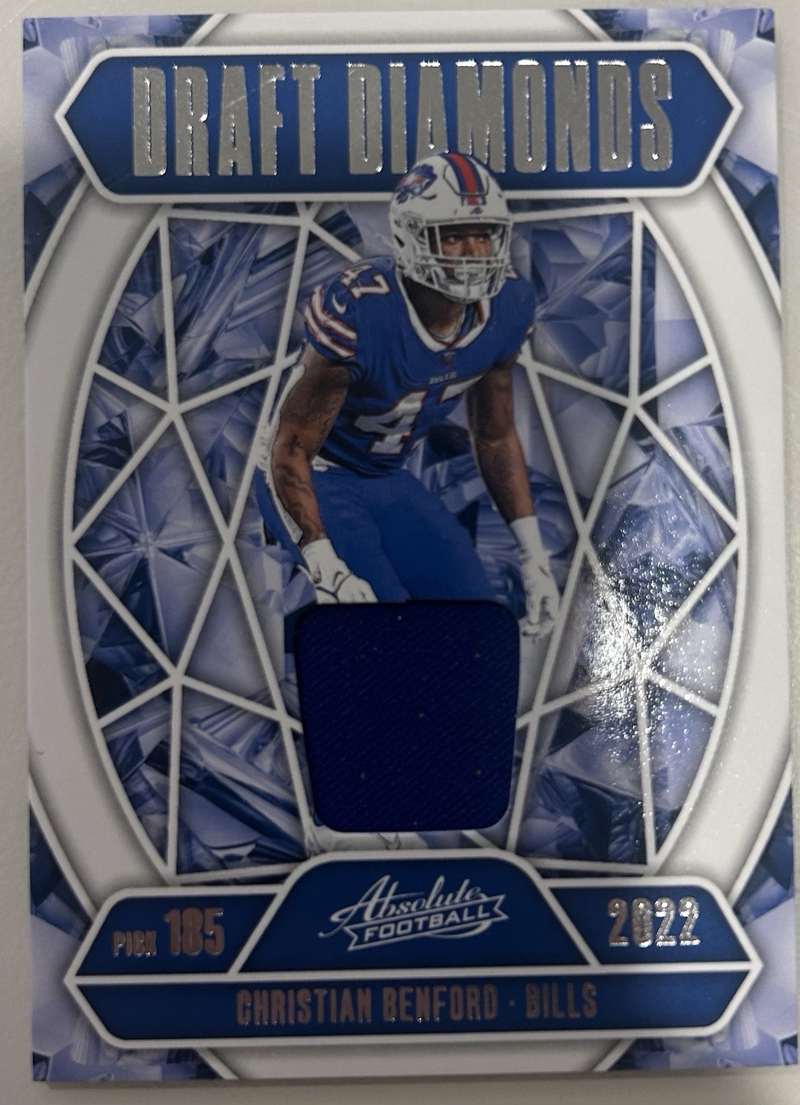 Camisetas Panini Absolute 2025 - Draft Diamonds Christian Benford #DDJ-CBD (MEM,