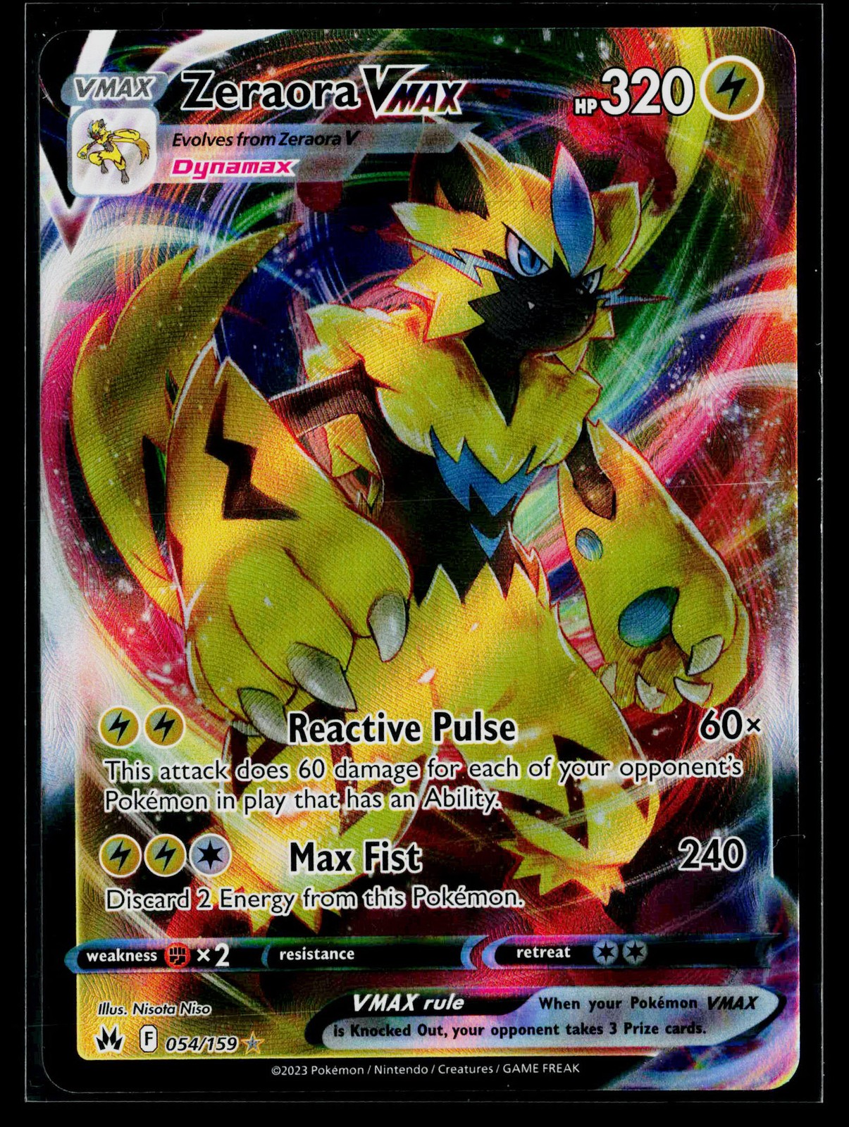 Zeraora VMAX Holofoil EN [CRZ - 054/159] NM
