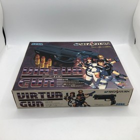 Sega Saturn Gun Controller Virtua Cop HSS-0152 HSS-0122 set Box CRT TV Tested