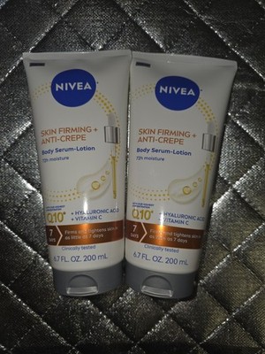 Nivea Skin Firming + Anti-Crepe Body Serum-Lotion Q10 (6.7 fl.oz. Each) Lot Of 2