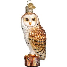 Old World Christmas Glass Blown Ornament for Christmas Tree, Barn Owl