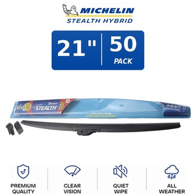 Michelin Stealth Hybrid Wiper Blade Set 21'' All-Climate Beam-Fusion 50-Pack