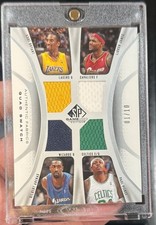 2006 SP Game Used Kobe Bryant LeBron James Pierce Authentic Fabrics Quad /10 💎