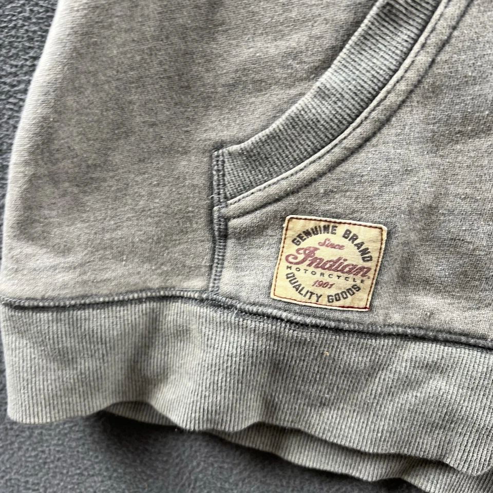 Sudadera con Capucha Indian Motorcycles Para Mujer Gris Medio Rosa Pullover Sudadera con Capucha Foto 3 de 4