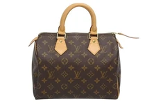 Louis Vuitton Speedy 25 Monogram Canvas Leather Hand Boston Bag Authentic M12702