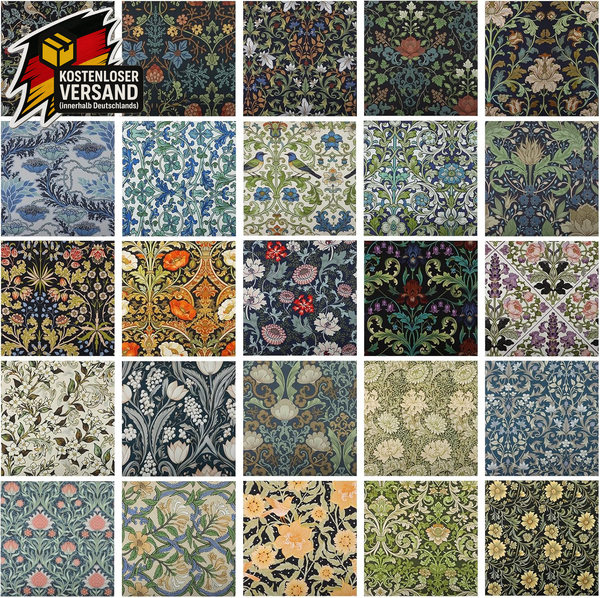 25 StüCk Stoff Baumwolle 25 X 25 Cm Stoffe Zum NäHen Patchwork Stoffe Paket Zusc-image