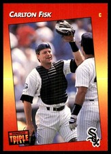 Carlton Fisk 1992 Triple Play #149 White Sox MLB READ FREE SHIPPING AutographDen