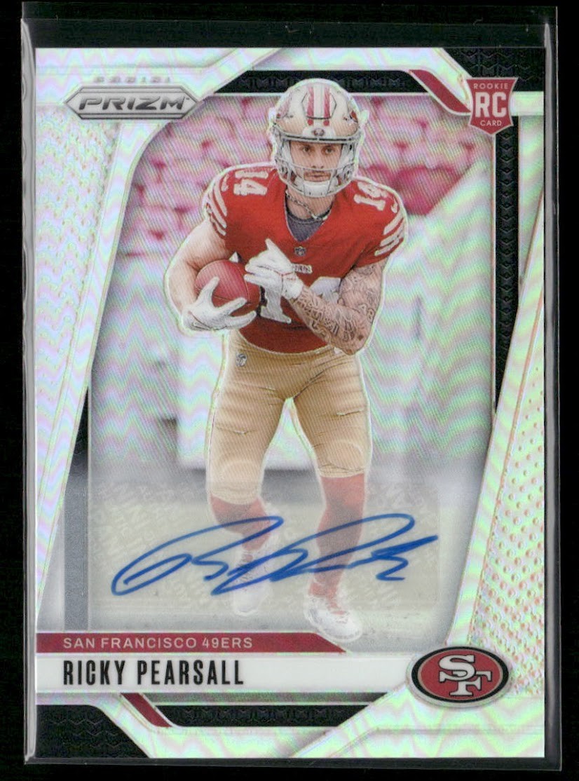 2024 Panini Prizm Football | Ricky Pearsall Rookie RC Auto Silver Prizm #383