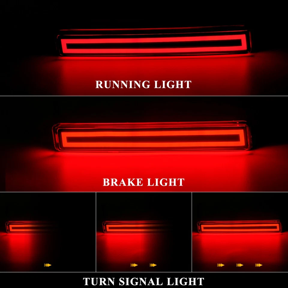 For 2010-2016 Cadillac SRX Pair Rear Bumper LED Reflectors Brake Lights LH & RH - Imagen 3 de 4
